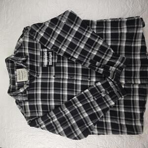 Harry Potter Cakeworthy Black and White Plaid Flannel Shirt 4XL
